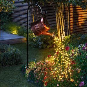 Watering Can LED String Lights - Stars Solar Shower Garden Lamp Decoration